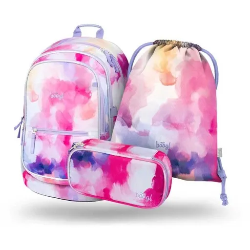 BAAGL 3 SET CORE PAINTING Dívčí školní set, růžová, velikost