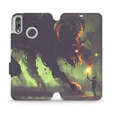 Flipové pouzdro na mobil Honor 8X - VA08P Příšera a kluk s pochodní (5903226482924)