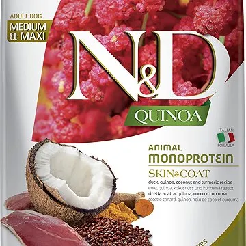 N&D QUINOA grain free dog skin & coat duck & coconut 7 kg (8010276035660)