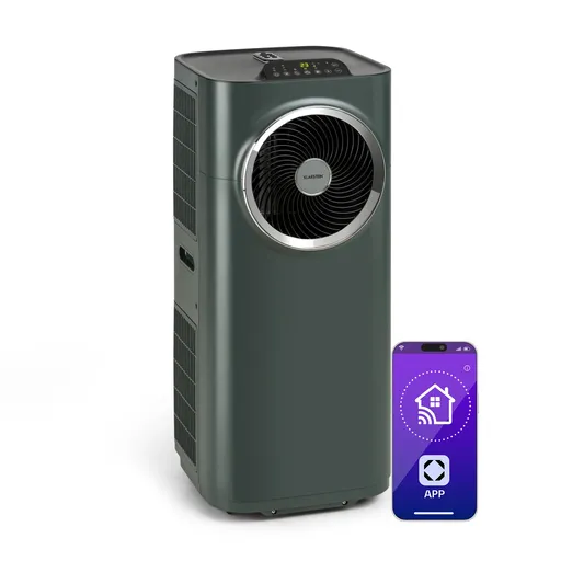 Klarstein Kraftwerk Smart 12K, mobilní klimatizace, 3 v 1, 12 000 BTU, ovládání přes aplikaci, antracitová
