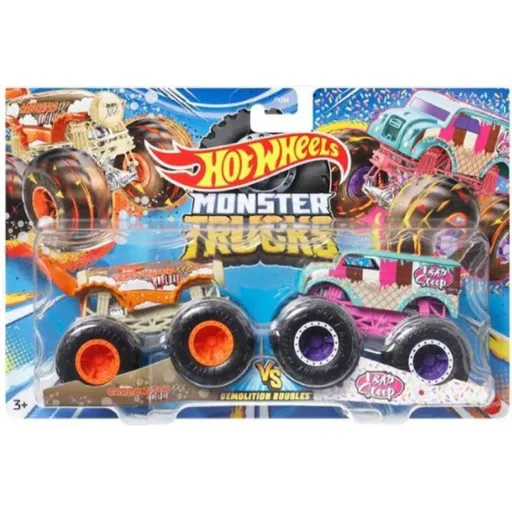 Mattel Hot Wheels Monster trucks demoliční duo Carbonator XXL Hwfloat a 1 Bad Scoop