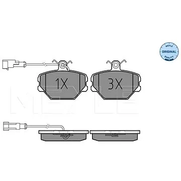 MEYLE Brzdové destičky přední (0252110016/W)