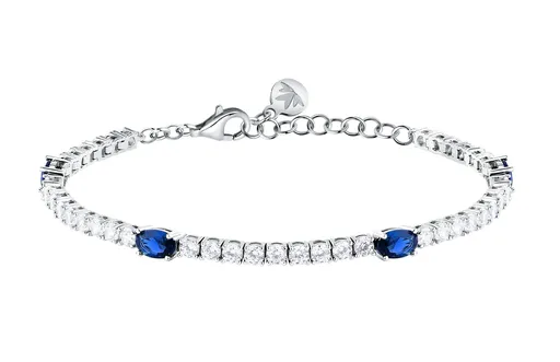 Morellato Tenisový náramek s modrými zirkony Tesori SAIW268