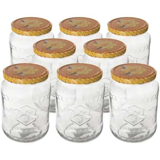 Sklenice zavařovací+víčko med 0,77 l mix