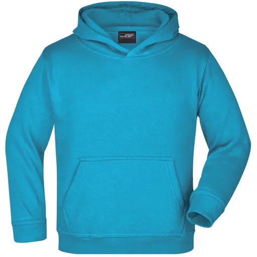 James & Nicholson (Daiber) Dětská mikina s kapucí JN047k - Tyrkysová | XS