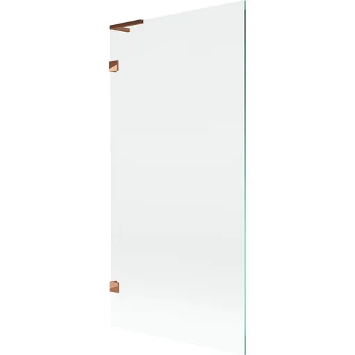 MEXEN/S Lunar L vanová zástěna FIX 90 x 150, transparent, růžové zlato 897L-090-000-60-00