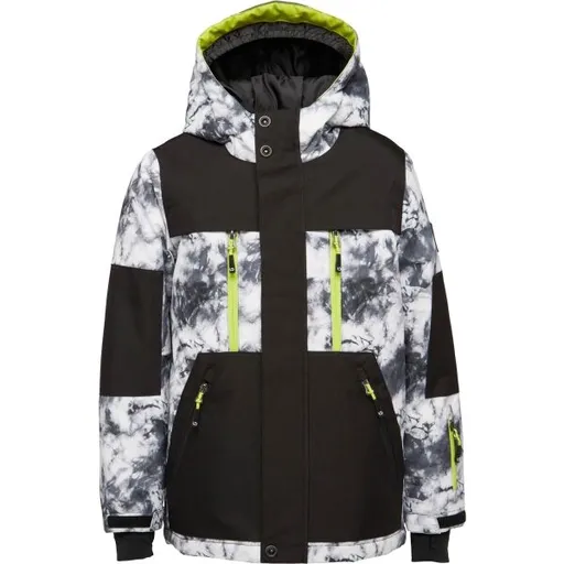 Lewro BENINO Chlapecká snowboardová zimní bunda, černá, velikost 116-122