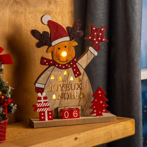 Haushalt international LED Dřevěný vánoční kalendář Sob