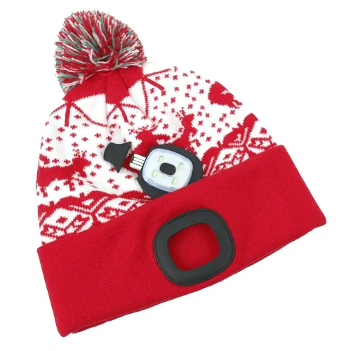 Čepice s čelovkou STREND PRO 3133309 X-mas nabíjecí