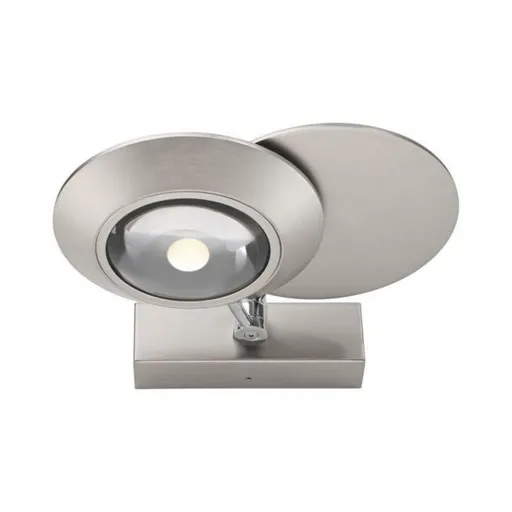 PAUL NEUHAUS LED nástěnné svítidlo PURE Oculis, metalická šedá, stmívatelné, otočné a nastavitelné 2700K