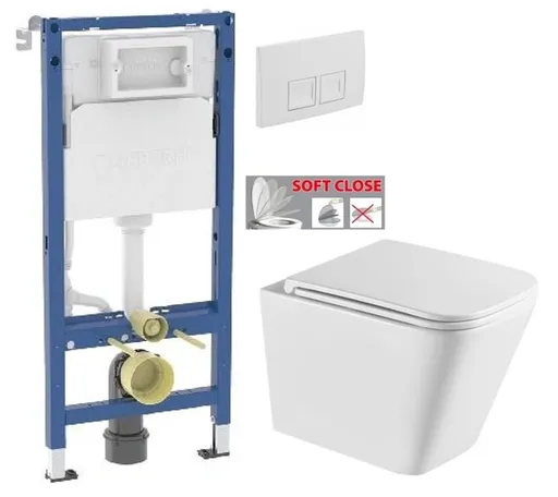 GEBERIT DuofixBasic s bílým tlačítkem DELTA50 + WC INVENA FLORINA WITH SOFT, včetně soft/close sedátka 458.103.00.2 50BI FL1