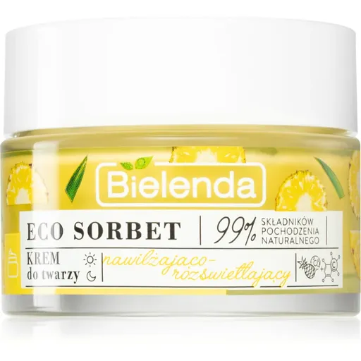 Bielenda Eco Sorbet Pineapple hydratační a rozjasňující pleťový krém 50 ml