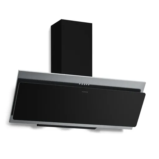 Klarstein Alessia šikmá digestoř | režim odsávání vzduchu a recirkulace | nerezová ocel | 404 m³/h | 90 cm