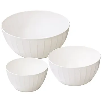 TESCOMA Mísy plastové DELÍCIA, sada 3 ks, bílá (8595028467628)