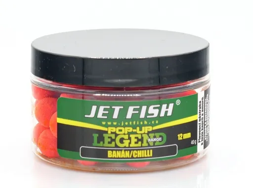 Jet fish plovoucí boilie legend range banán chilli - 40 g 12 mm