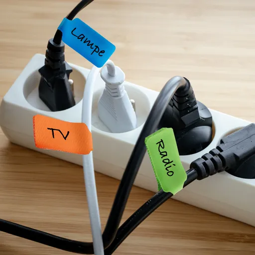 10 štítků na kabely na suchý zip