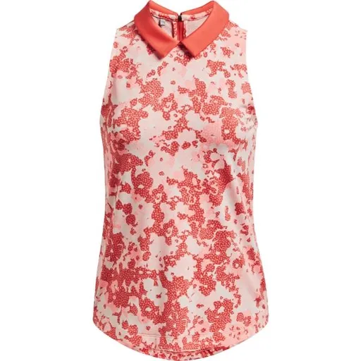 Under Armour ZINGER RISE SLVLS POLO Dámské polo golfové tílko, lososová, velikost S