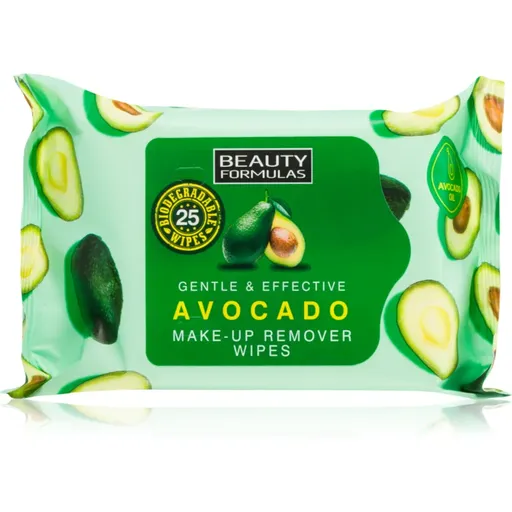 Beauty Formulas Avocado vlhčené ubrousky 25 ks