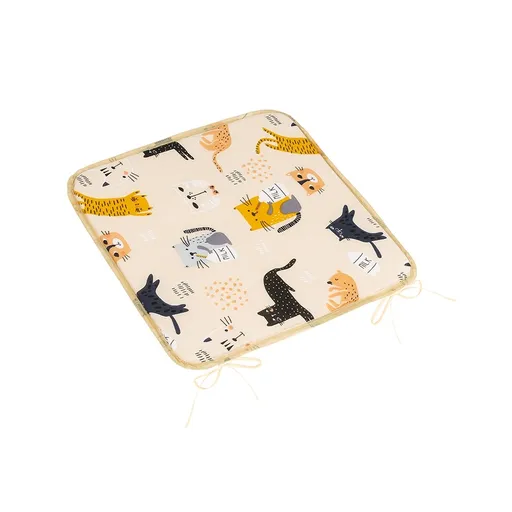 Bellatex Sedák Adéla hladký Kočka žlutá, 40 x 40 cm