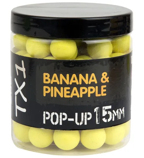 Shimano plovoucí boilie tx1 pop up banana & pineapple fluoro yellow - 15 mm 80 g