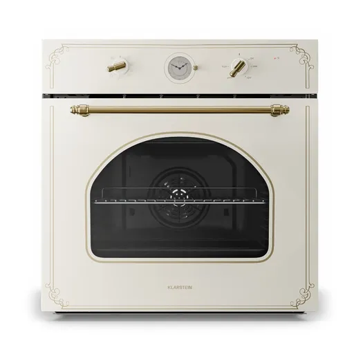 Klarstein Victoria, vestavná trouba, retro design, 9 funkcí, 50-250 ° C, slonová kost