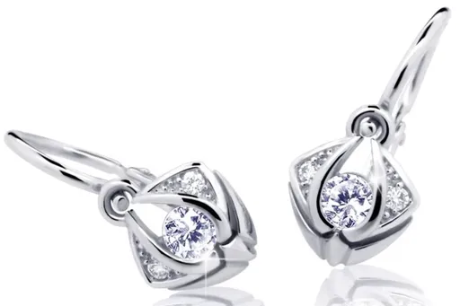 Cutie Diamonds Slušivé dětské náušnice z bílého zlata s brilianty DC2217-10-00-X-2