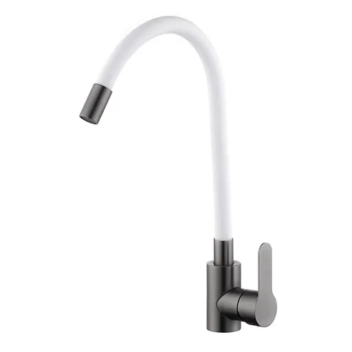 VELAZO Kuchyňská baterie s flexibilním výtokem bílá / grafit VELAZ8105BW