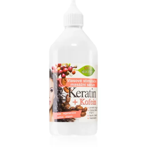 Bione Cosmetics Keratin + Kofein sérum pro růst vlasů a posílení od kořínků 215 ml