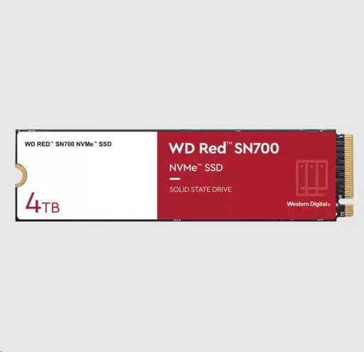 WD RED SSD NVMe 4TB PCIe SN700 Powered by SanDisk, Geb3 8GB/s, (R:3400/W:3100 MB/s) TBW 5100