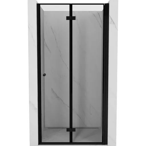 MEXEN MIST dveřní část zalamovací 75x200 cm 6mm černá, okraj, pravé 8A6-075-000-70-70-P