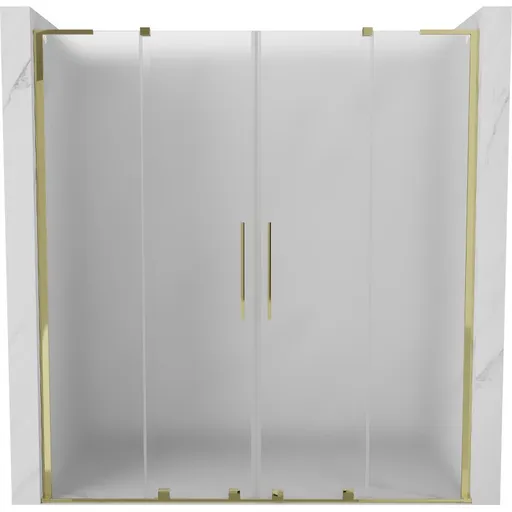 MEXEN/S Velar L Duo posuvné sprchové dveře 180, dekor, zlatá 871-180-003-32-50