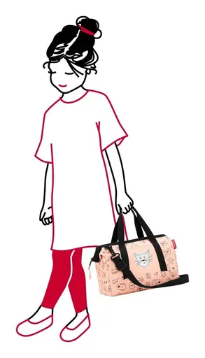 Dětská cestovní taška Reisenthel Allrounder XS Kids Cats and dogs rose