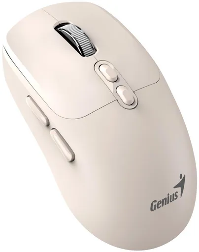 Genius NX-8080S BT Myš, bezdrátová, optická, 1600DPI, 7 tlačítek, tichá, Copilot, 2,4GHz, Bluetooth 5.3, béžová