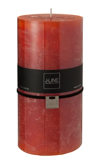 Oválná oranžová svíčka XXL - 10*10*20 cm J-Line by Jolipa