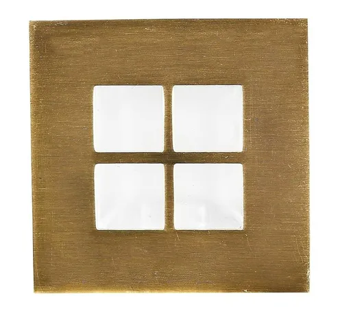 Čtvercové zlaté saténové svítidlo na schodiště G4 MS-05