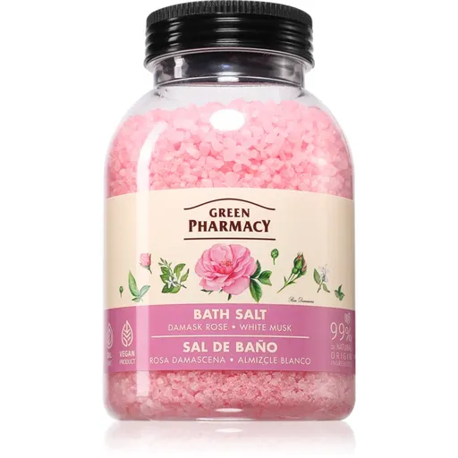 Green Pharmacy Damask Rose & White Musk Bath Salt relaxační sůl do koupele 1000 g