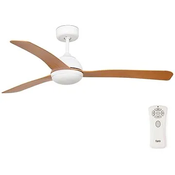 FARO 33341 - Stropní ventilátor GRID bílá/Hnědá (99516)