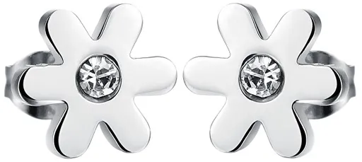 Troli Drobné kytičkové náušnice s krystalem