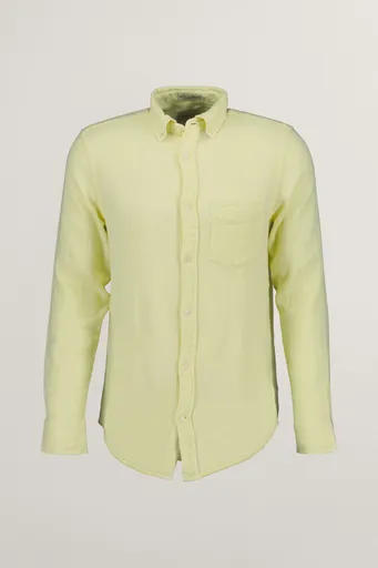 KOŠILE GANT REG COTTON LINEN TEXTURE SHIRT YELLOW SHINE