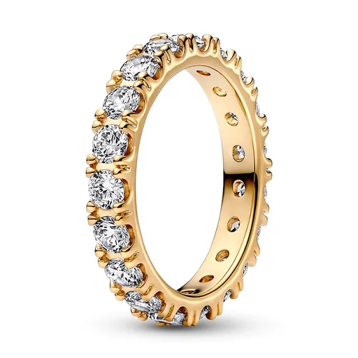 Pandora Třpytivý pozlacený prsten Shine Timeless 160050C01 56 mm