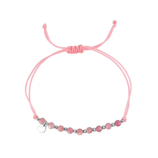 Evolution Group - Pavona Růžový textilní náramek s turmalínem 13059.3