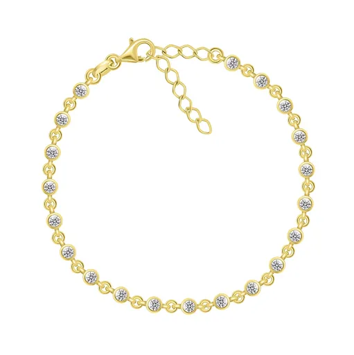 Brilio Silver Nádherný pozlacený náramek se zirkony BRC110Y