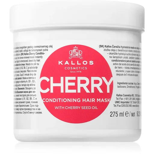 Kallos KJMN Professional Cherry hydratační maska pro poškozené vlasy 275 ml