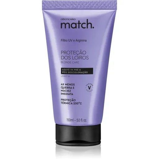oBoticário Match. Blonde Care obnovující bezoplachová maska pro blond vlasy 150 ml