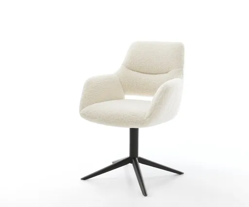 Jídelní židle Yago-Flex s područkami plyšový manšestr béžová