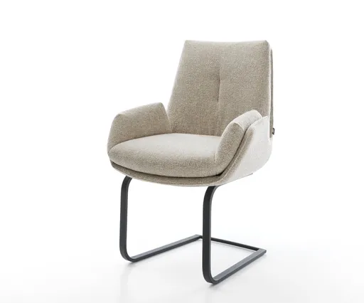 Jídelní židle Clea-Flex látka Měkký béžová jídelní židle plochá