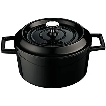 LAVA METAL Litinový hrnec kulatý 28 cm - černý (LVYTC28K2BL)