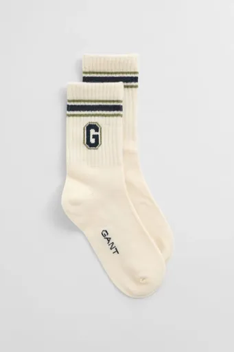 PONOŽKY GANT GRAPHIC SOCKS IVORY WHITE