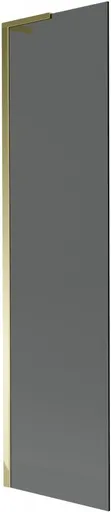 MEXEN/S Next L vanová zástěna FIX 50 x 150, grafit, zlatá 895-050-000-03-40-50