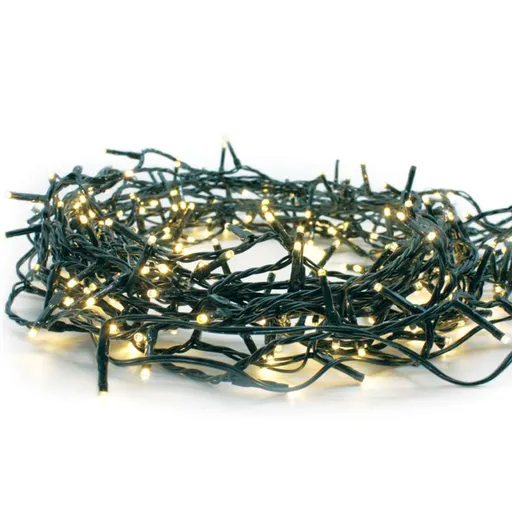 ACA Lighting 100 LED řetěz po 5 cm teplá bílá, 220-240V + prodloužitelný max 6 sad, IP44 5m zelený kabel 100WWE44TG